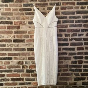 ASOS White Lace Midi Dress